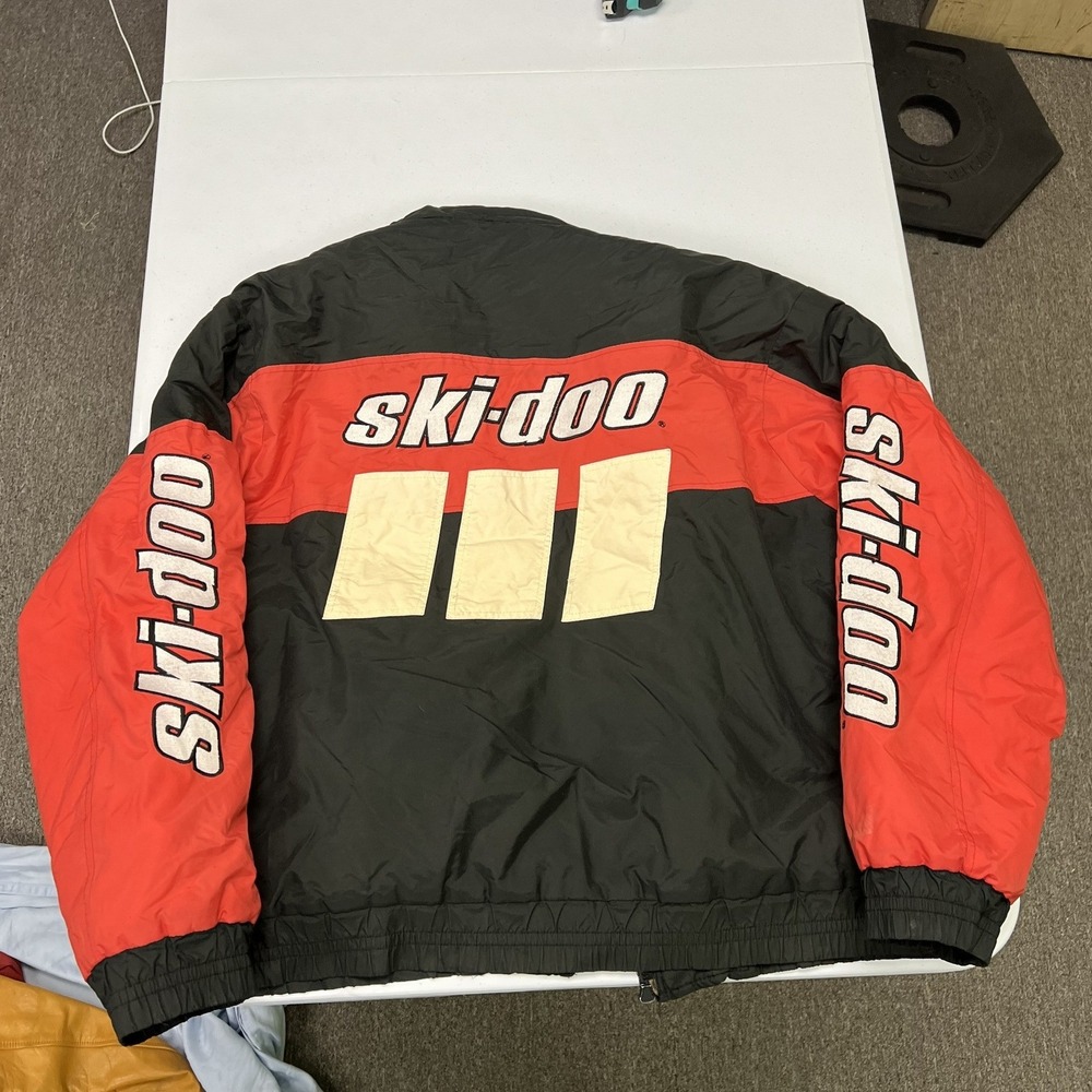 Ski-Doo Bombardier Jacket Mens M Black Red Vintage Formula Club Snowmobile